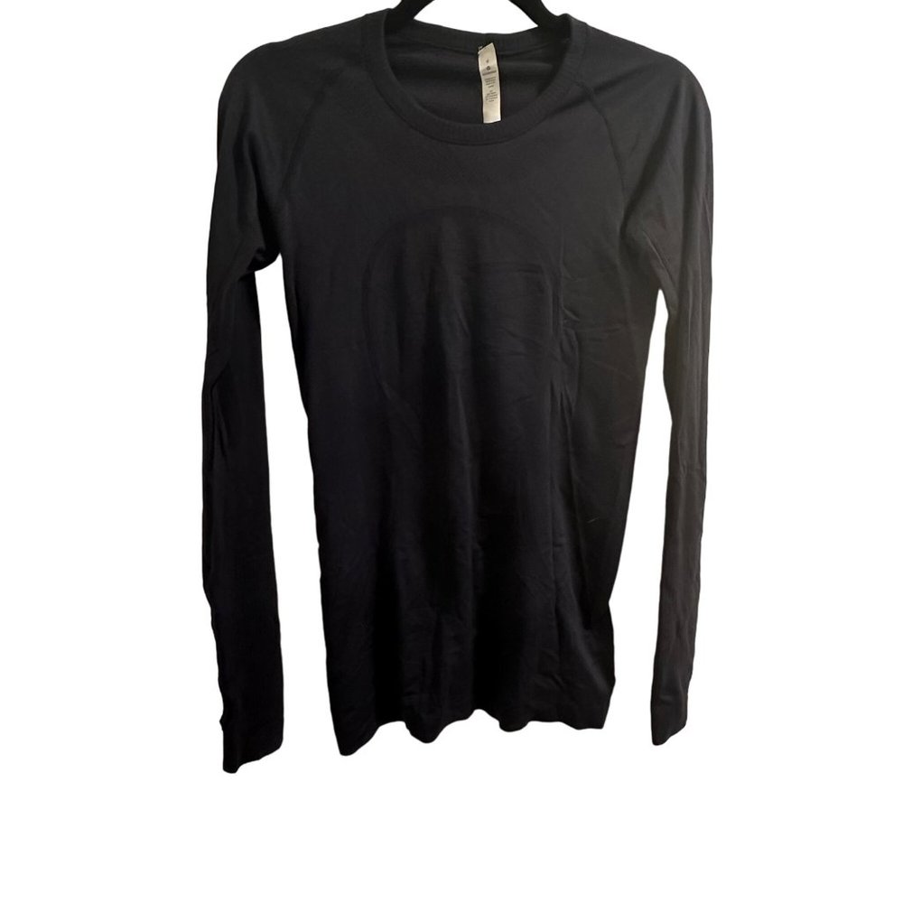 Lululemon Swift Tech Size 6 Long Sleeve Navy Athletic Wear Leisure Yoga Running